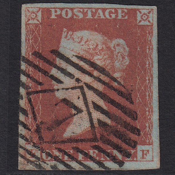 GB QV 1841 1d Red-brown (Plate 74) SG8-B1(1) FF FU 4 Good Margins London IS 7