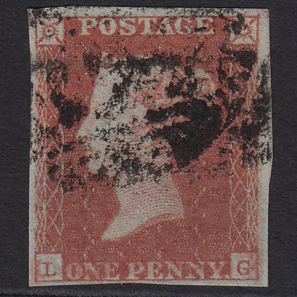 GB QV 1841 1d Red-brown (Plate 115) SG8-B1(1) LG GU 4 Margins