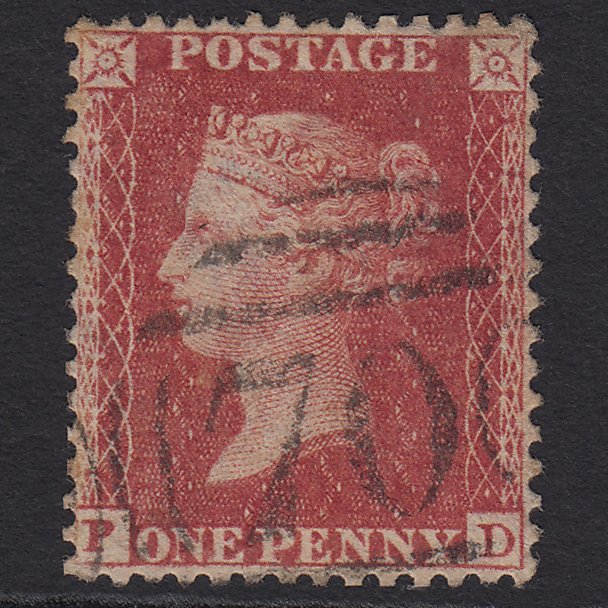 GB QV 1857 1d (Plate 60) SG40-C10(1) PD GU Sheffield 700 Perfect Centring