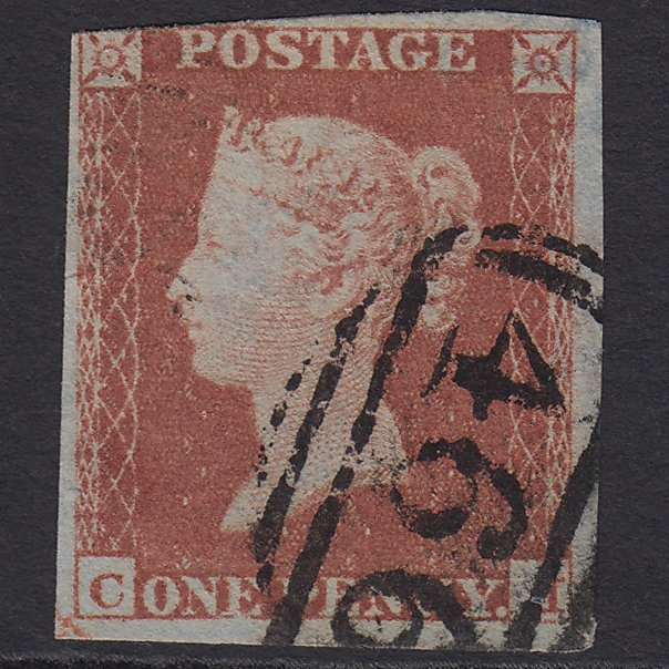 GB QV 1841 1d Red-brown (Plate 160) SG8-B2(1) CI GU 3 Margins Liverpool 466