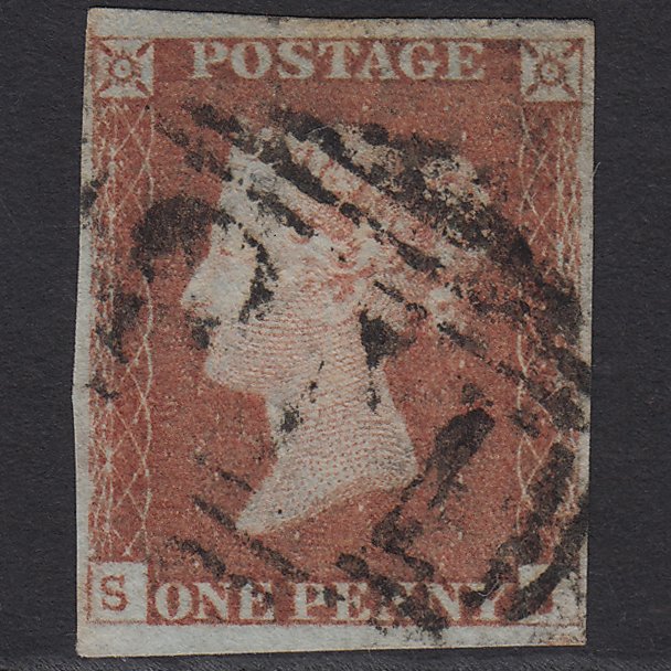 GB QV 1841 1d Red-brown (Plate 69) SG8-B1(1) SJ GU Missing Imprimatur 4M