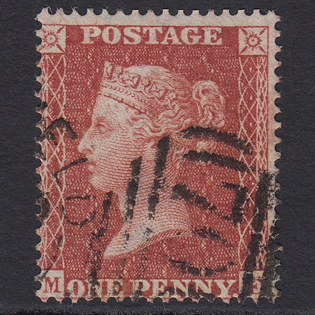 GB QV 1855 1d Red-brown (Plate 6) SG21-C4(1) ME FU Sheffield 700