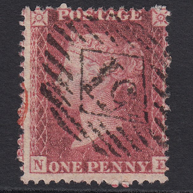 GB QV 1857 1d (Plate 62) SG41-C10(4) NE FU London IS 51 51.e Misperf
