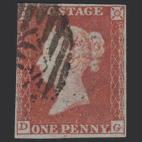 GB QV 1841 1d Red-brown (Plate 97) SG8-B1(1) DG GU 3 Margins London IS 10