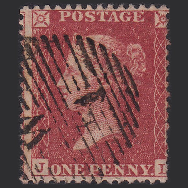 GB QV 1857 1d (Plate 42) SG41-C10(4) JL FU Missing Imprimatur London D&S Cancel