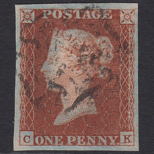 GB QV 1841 1d Red-brown (Plate 19) SG8-B1(1) CK VFU 4 Good Margins MX