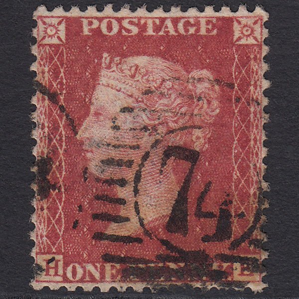 GB QV 1857 1d (Plate 34) SG40-C10(1) HE GU London D&S 74 Perfect Centring