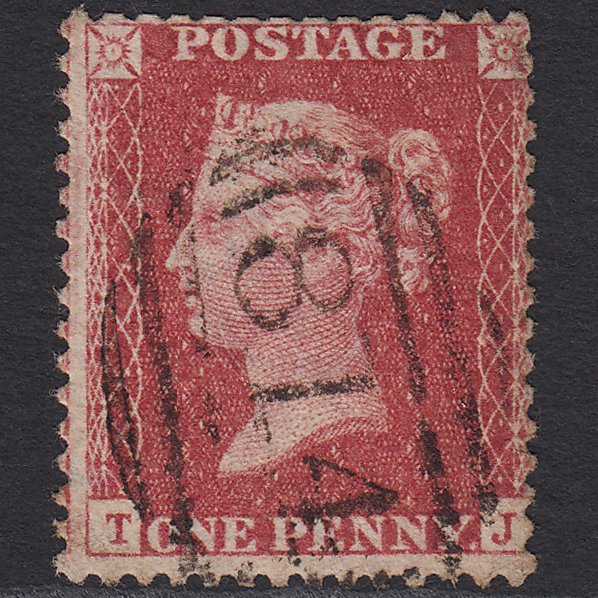 GB QV 1857 1d Rose-red (Plate 36) SG40-C10(1) TJ GU Truro 814