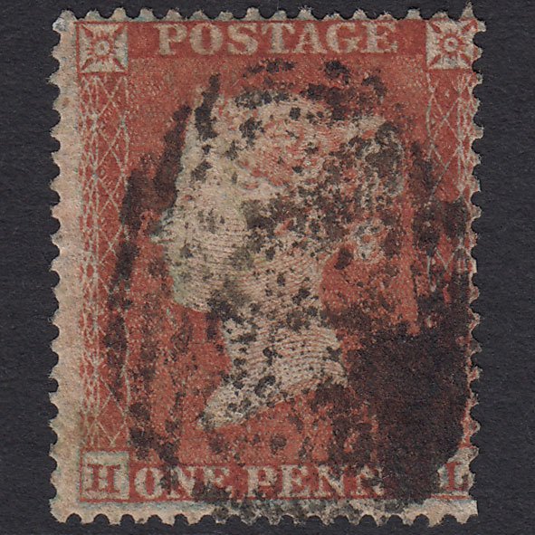 GB QV 1854 1d Red-brown (Plate 197) SG17-C1(1) HL GU