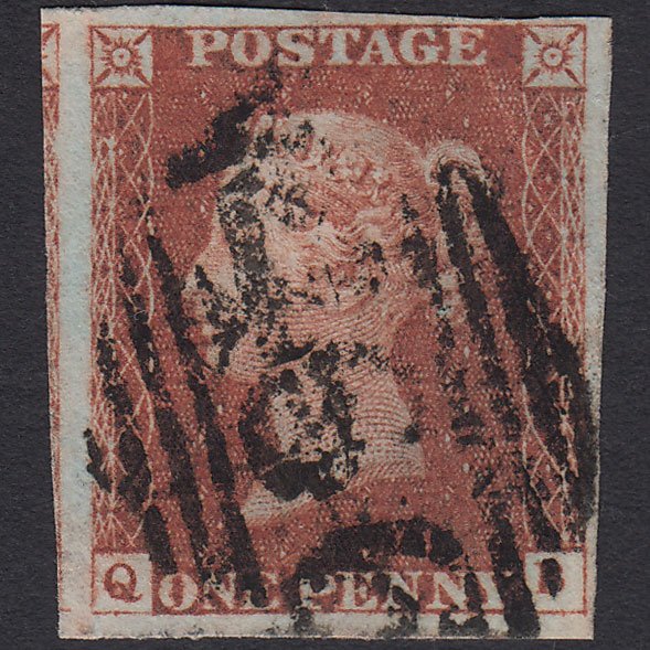GB QV 1841 1d (Plate 72) SG8-B1(1) QB GU 4 Good to Huge Margins Liverpool 466