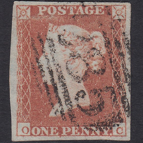 GB QV 1841 1d Red-brown (Plate 94) SG8-B1(1) OC GU 4 Margins Exeter 285