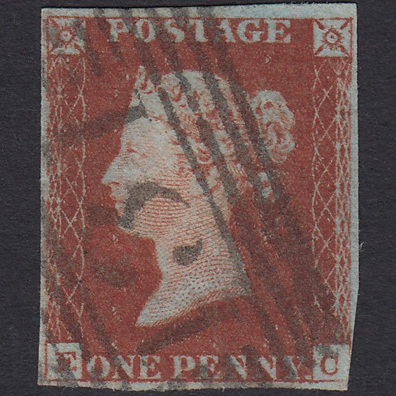 GB QV 1841 1d Red-brown (Plate 48) SG8-B1(1) EC FU nr 4M Edinburgh 131