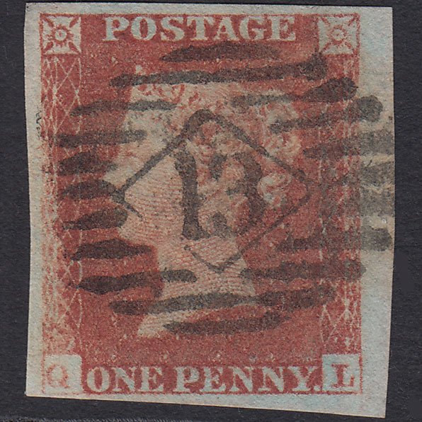 GB QV 1841 1d (Plate 149) SG8-B2(1) QL GU 4 Good to Huge Margins London IS 13