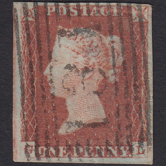 GB QV 1841 1d Red-brown (Plate 81) SG8-B1(1) GL GU 4 Margins Edinburgh 131