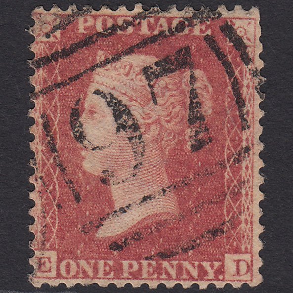 GB QV 1857 1d Rose-red (Plate 60) SG40-C10(1) ED FU Bury ST Edmunds 97