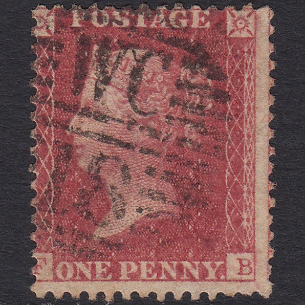 GB QV 1857 1d Rose-red (Plate 62) SG40-C10(1) FB GU London D&S WC18