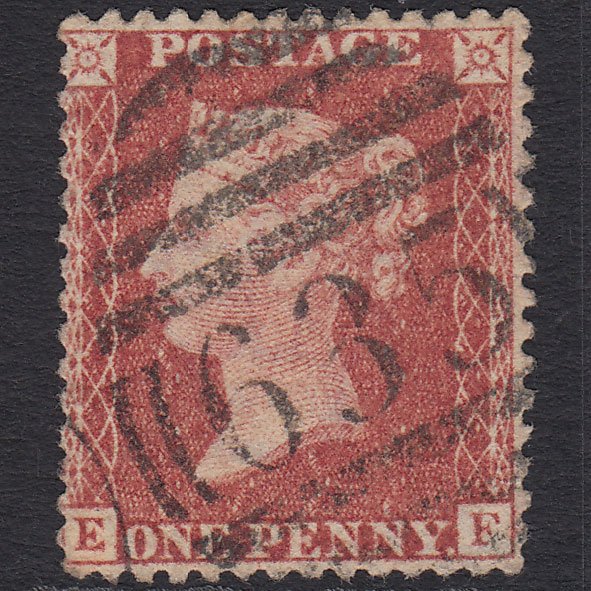 GB QV 1857 1d Rose-red (Plate 36) SG40-C10(1) EF FU Reading 635
