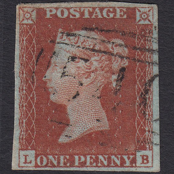 GB QV 1841 1d Red-brown (Plate 56) SG8-B1(1) LB GU 4 Margins Neath 540