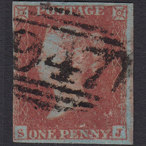 GB QV 1841 1d (Plate 137) SG8a-B1(2) SJ GU nr 4M Hartlepool 947 Pinhole