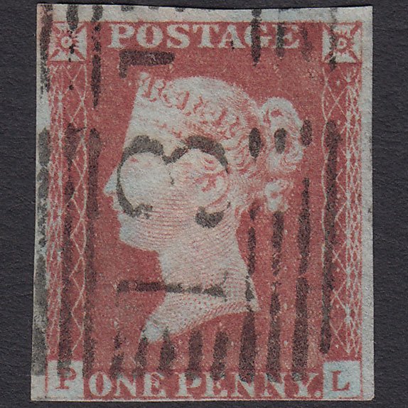 GB QV 1841 1d Red-brown (Plate 64) SG8-B1(1) PL FU 4 Margins Edinburgh 131