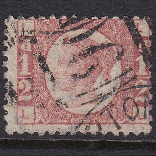 GB QV 1870 1/2d Rose (Plate 14) SG49-G4 LL GU Misperf