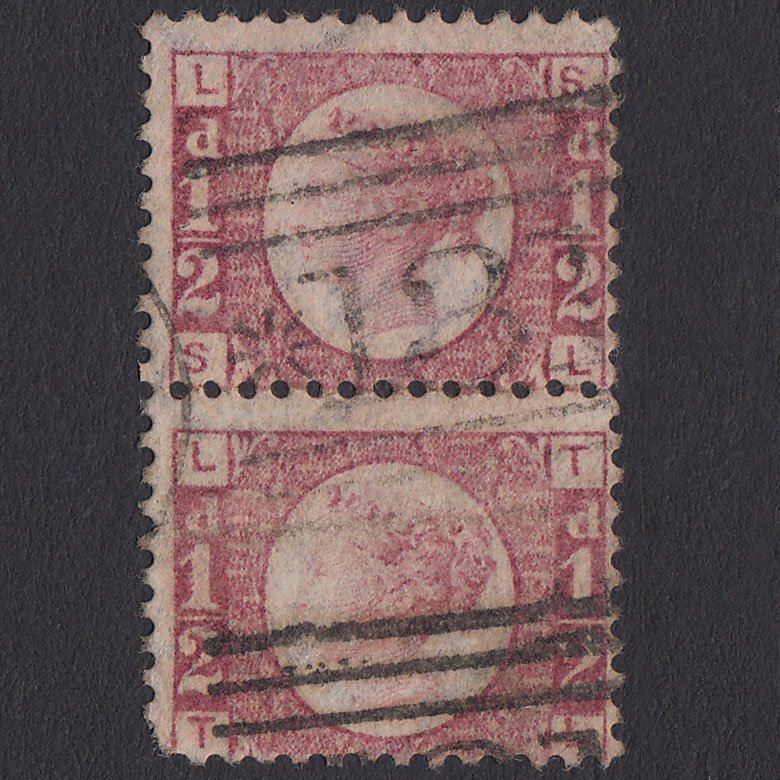 GB QV 1870 1/2d Rose-red (Plate 5) SG48-G4 SL-TL GU Edinburgh 131