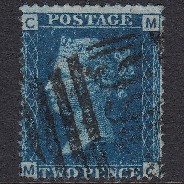 GB QV 1869 2d Blue (Plate 13) SG46-G3 MC GU Liverpool 466