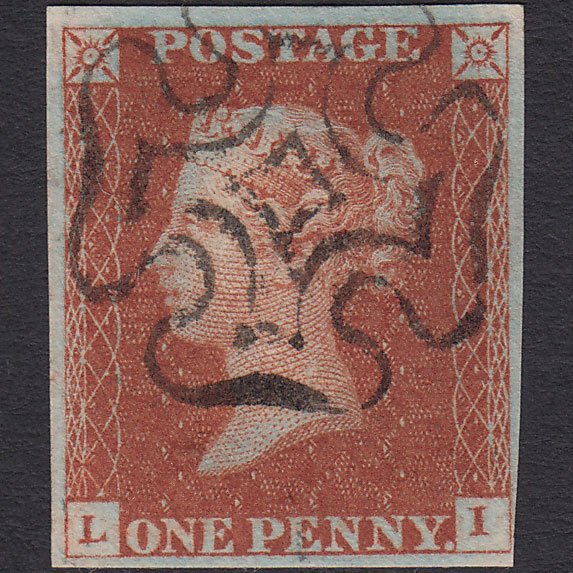 GB QV 1841 1d Red-brown (Plate 31) SG8-B1(1) LI VFU 4 Margins Maltese Cross