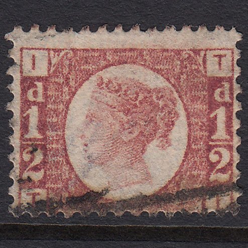 GB QV 1870 1/2d Rose-red (Plate 4) SG48-G4 TI FU Light Cancel