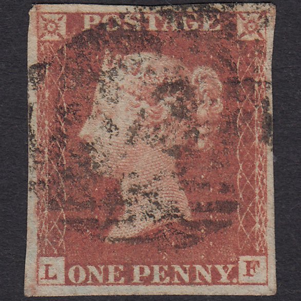 GB QV 1841 1d Red-brown (Plate 77) SG8-B1(1) LF GU 4 Margins
