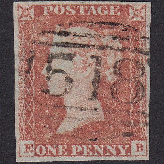 GB QV 1841 1d Pale Red-brown (Plate 77) SG9-B1(3) EB GU 4M Marlow 518