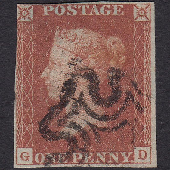 GB QV 1841 1d Red-brown (Plate 13) SG8-B1(1) GD GU nr 4M MX Double Letter