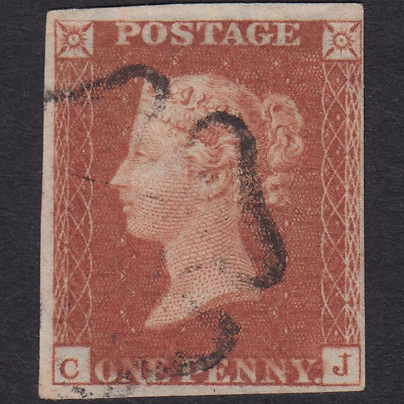 GB QV 1841 1d Red-brown (Plate 20) SG8-B1(1) Constant Variety CJ VFU 4M MX