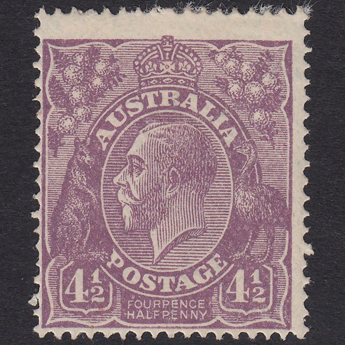 AUSTRALIA 1924 4 1/2d Violet King George V SG81 FINE M MINT