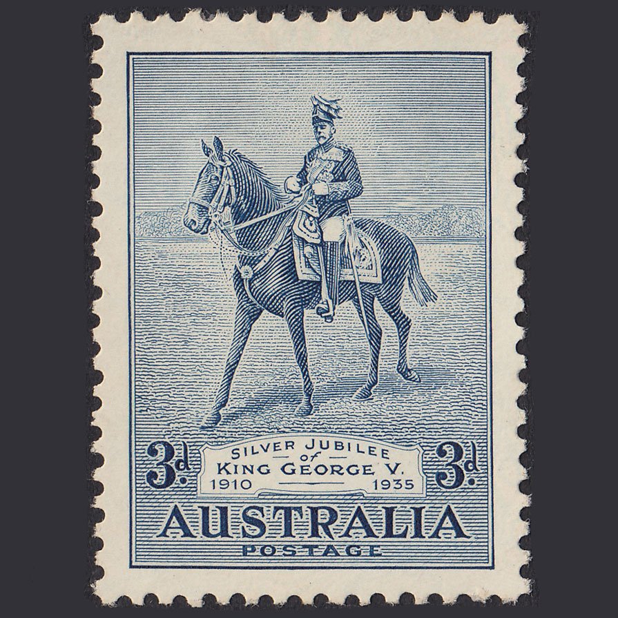 AUSTRALIA 1935 3d Blue King George V on Anzac SG157 GOOD M MINT