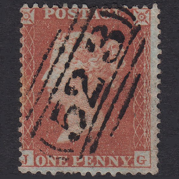 GB QV 1855 1d Pl R3 SG22-C2(1) JG GU Miss Imprimatur Myrthyr Tydfil 523