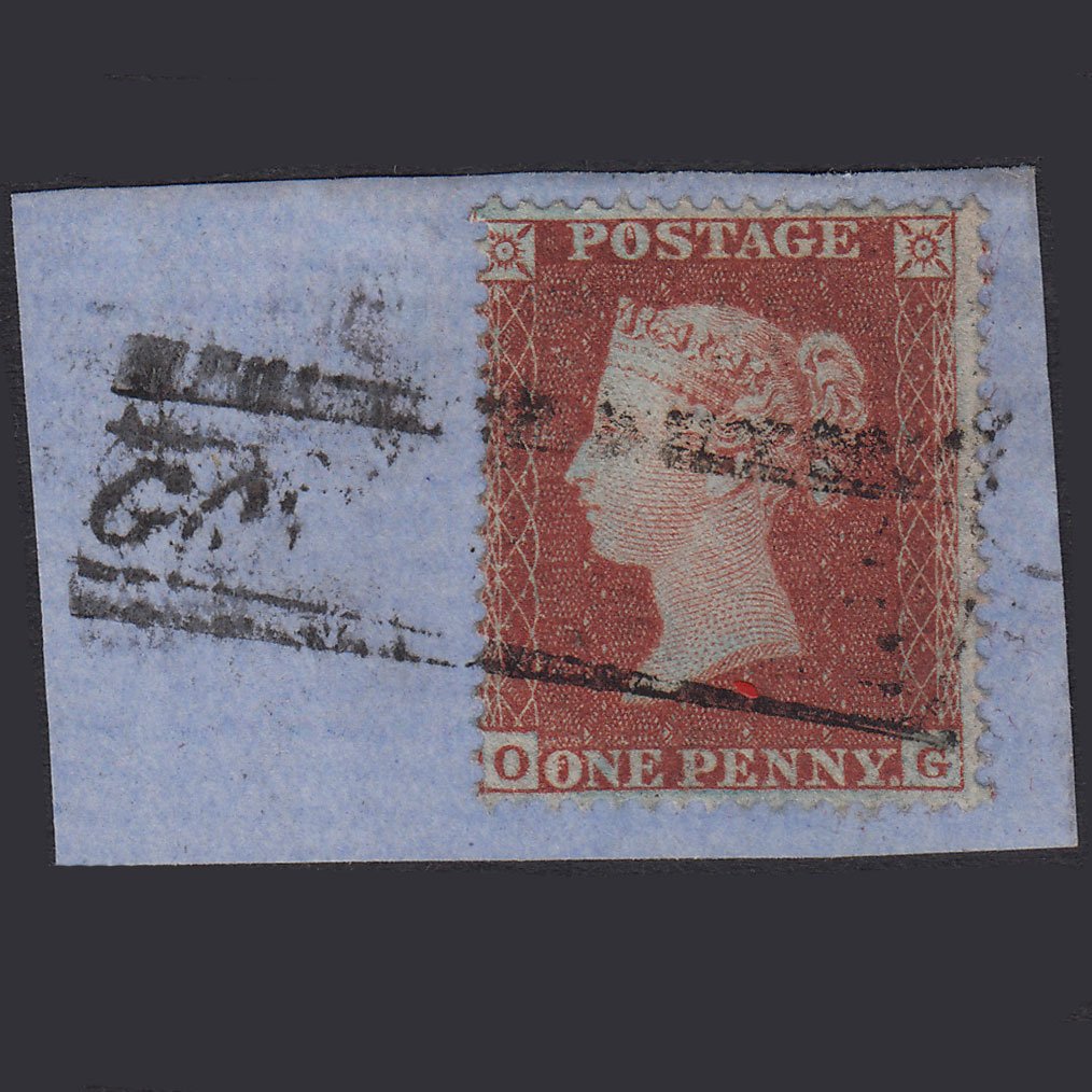 GB QV 1854 1d Pl 195 SG17-C1(1) OG FU Gordon Street Scots Local On Piece