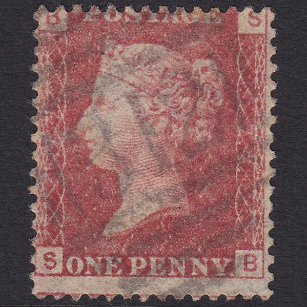 GB QV 1864 1d Rose-Red Plate 72 SG43-G1(1) SB GU Gloucester 312
