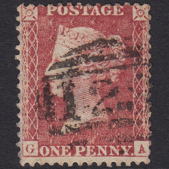 GB QV 1857 1d Rose-Red Plate 42 SG40-C10(1) GA FU Bridgwater 123