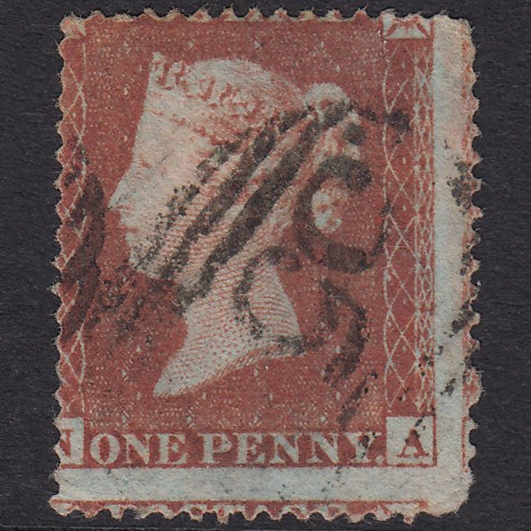 GB QV 1854 1d Red-Brown Plate 169 SG17-C1(1) NA GU Misperf Blind Perf