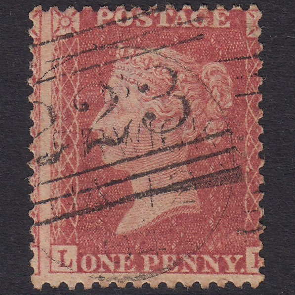 GB QV 1857 1d Rose-Red Plate 68 SG40-C10(1) LK GU Lerwick 223 Misperf