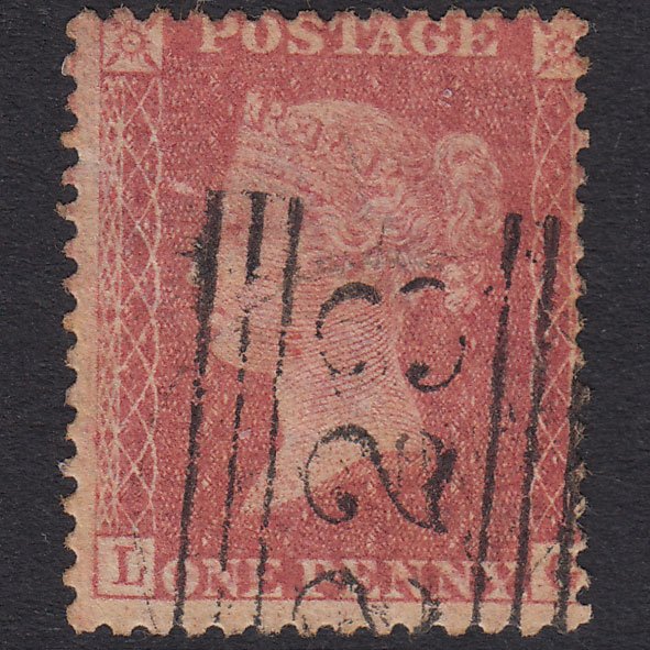 GB QV 1857 1d Rose-Red Plate 68 SG40-C10(1) LG GU Lerwick 223