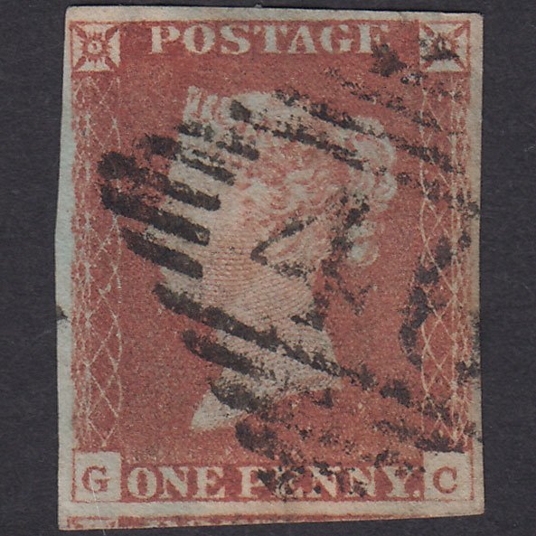 GB QV 1841 1d Red-Brown Plate 68 SG8-B1(1) GC GU Ballymena 46