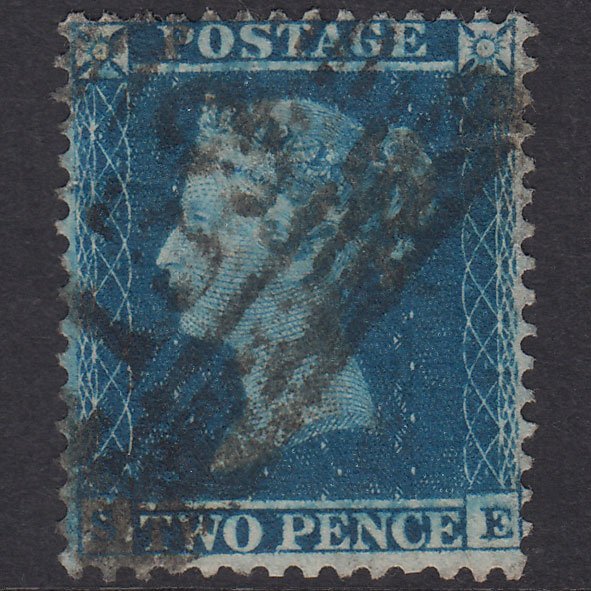 GB QV 1855 2d Blue Plate 5 SG23A-F3 SE GU Glasgow 159