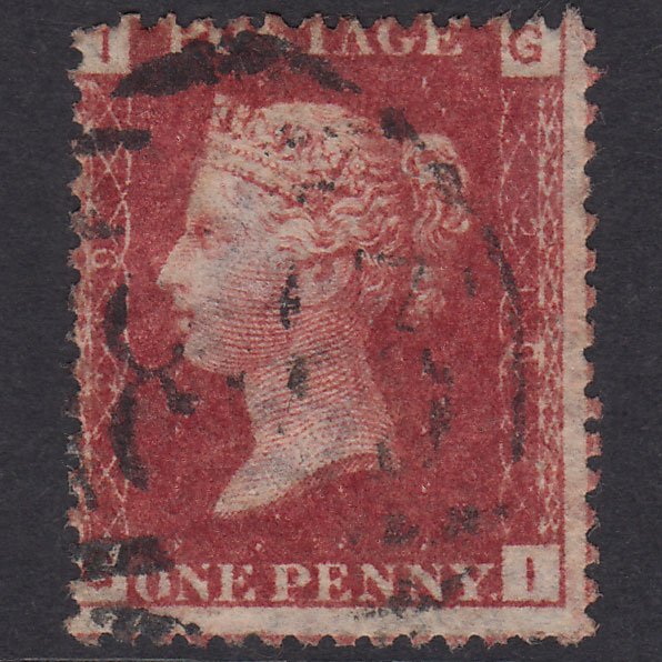 GB QV 1864 1d Lake-Red Plate 219 SG44-G1(2) GI FU