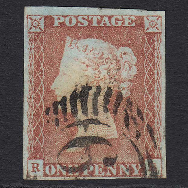 GB QV 1841 1d Pale Red-brown (Plate 68) (SG9) 'RB' FU London D&S Cancel 4M