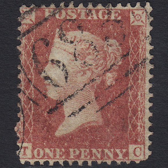 GB QV 1857 1d Rose-red (Plate 59) SG40-C10(1) TC GU Salisbury 683