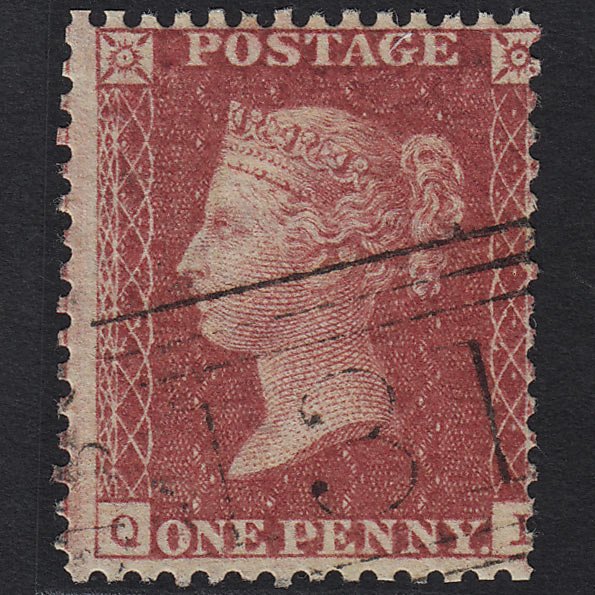 GB QV 1857 1d Rose-red SG40-C10(1) FU Edinburgh 131