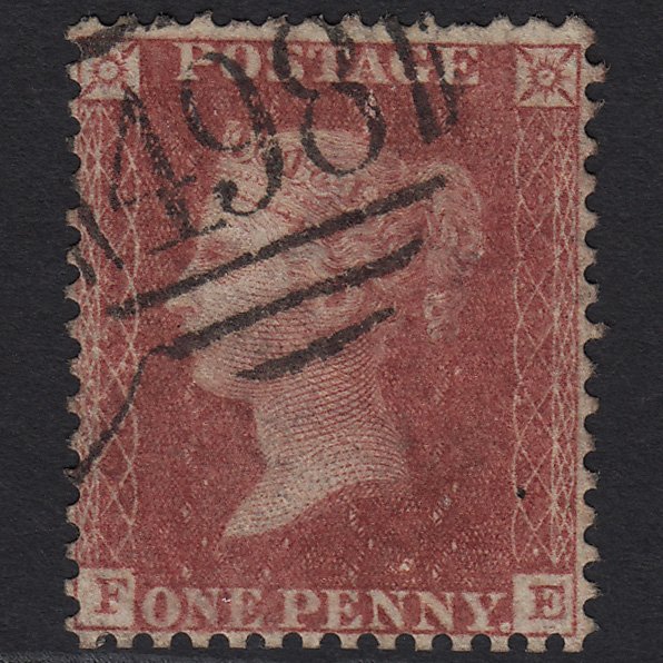 GB QV 1857 1d Rose-red (Plate 52) SG40-C10(1) FE GU Manchester 498 Spoon