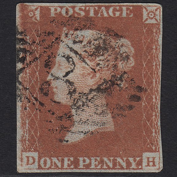 GB QV 1841 1d Red-brown (Plate 67) SG8-B1(1) DH GU London IS 8 4 Margins